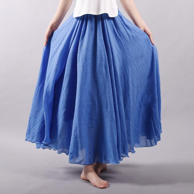 Aliams | Lässig Fallender Boho Maxi Rock für Damen