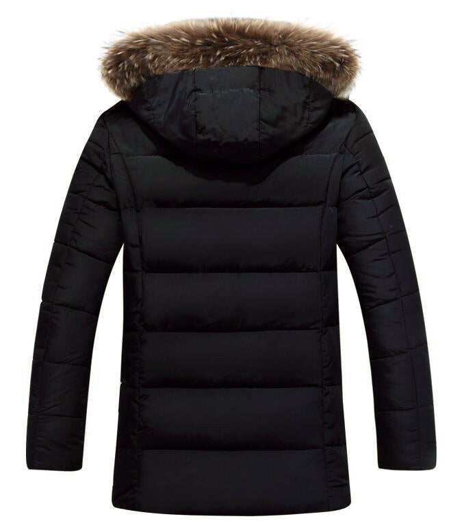 Herren Winterjacke mit abnehmbarer Kapuze und weichem Kunstfell Aliams