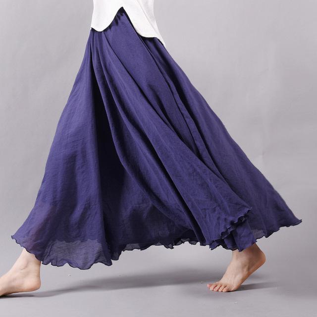 Aliams | Lässig Fallender Boho Maxi Rock für Damen