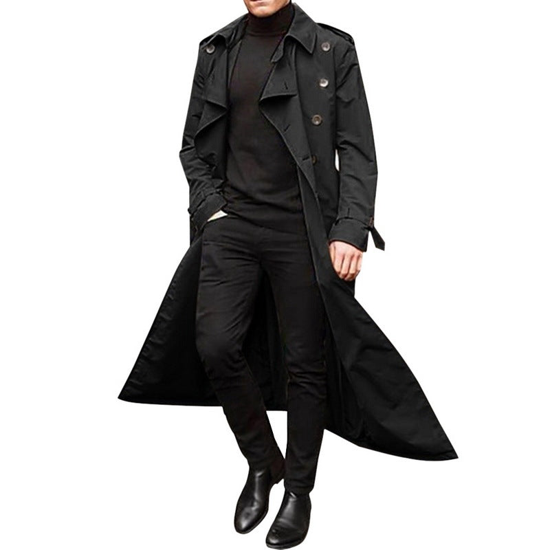 Herren Trenchcoat mit doppelter Knopfleiste und urbanem Design Aliams