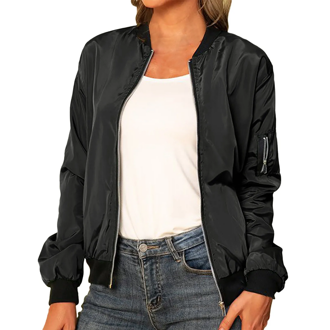 Aliams | Klassisches Lässiges Bomberjacke Damen