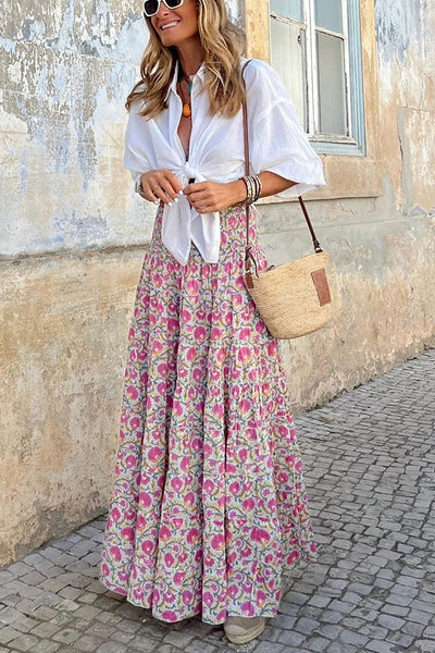 Aliams | Sommer Lange Röcke Boho Print