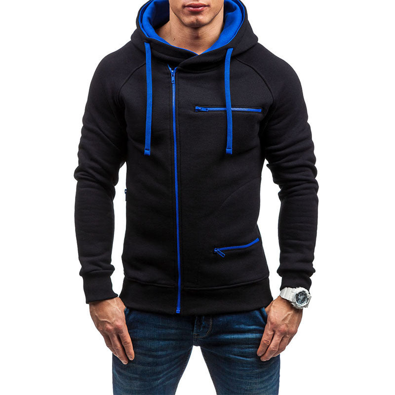 Herren sportlicher Kapuzenpullover mit funktionalen Taschen Aliams