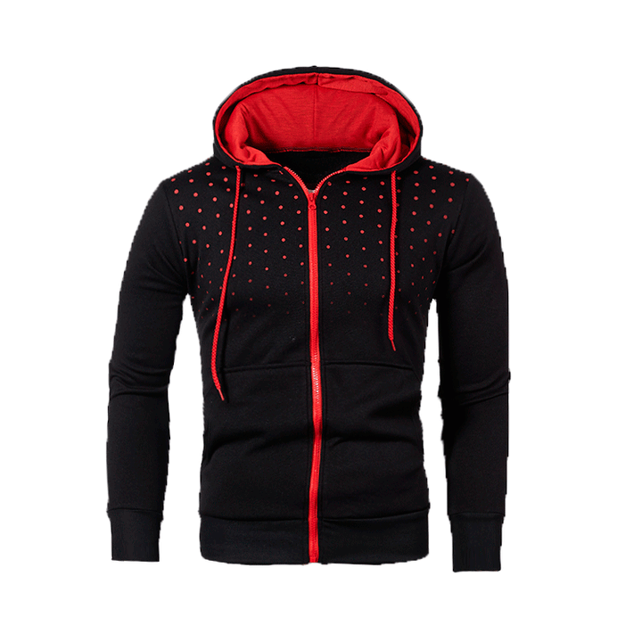 Herren Sportlicher Kapuzenpullover mit innovativem Lochmuster und praktischem Reißverschluss Aliams