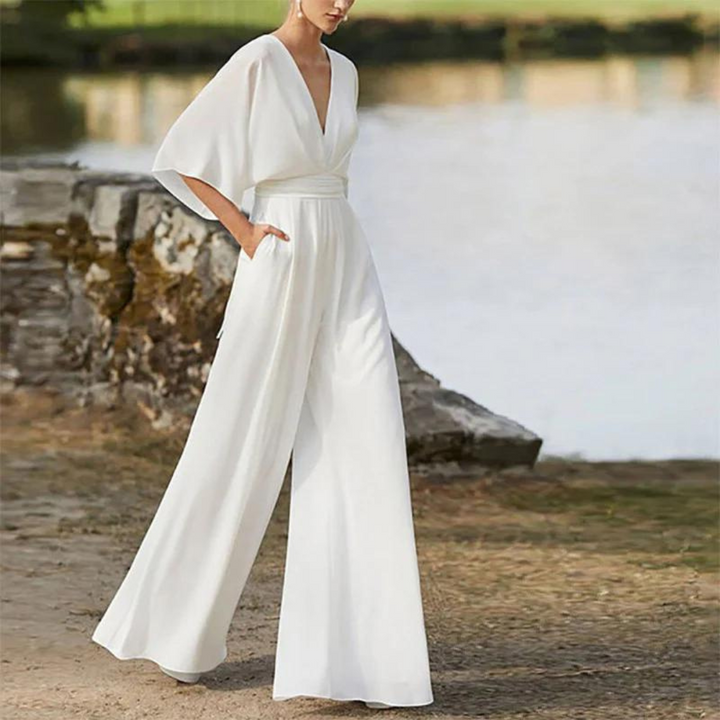 Aliams | Jumpsuit Stilvoller Damen-Jumpsuit mit halben Ärmeln