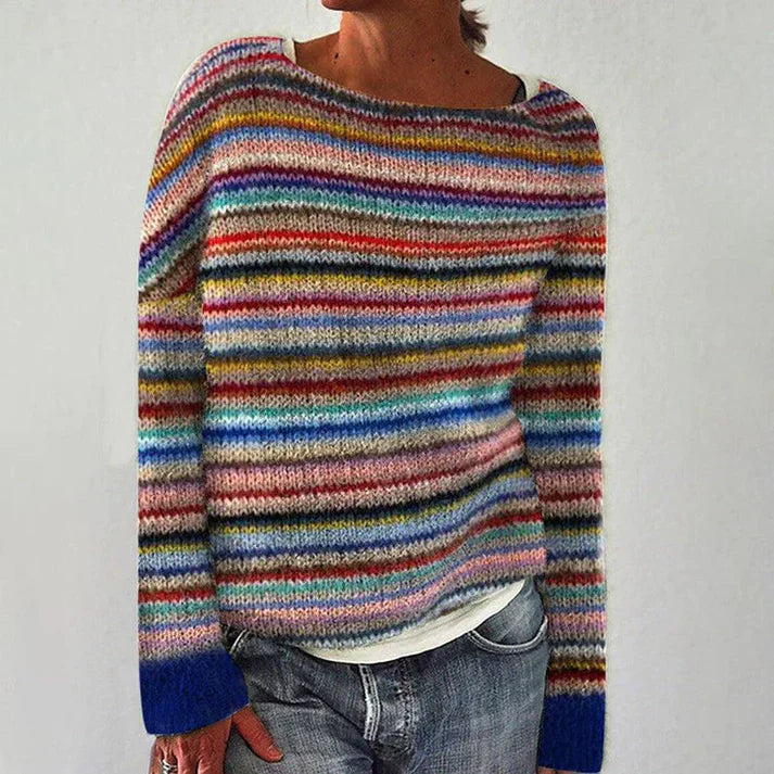 Aliams | Elegante Gestreifte Langarm-Sweater