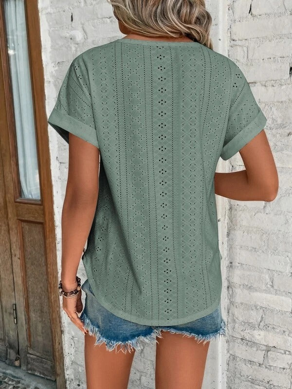 Aliams | Stilvolles T-Shirt Mit Kurzen Ärmeln Für Frauen