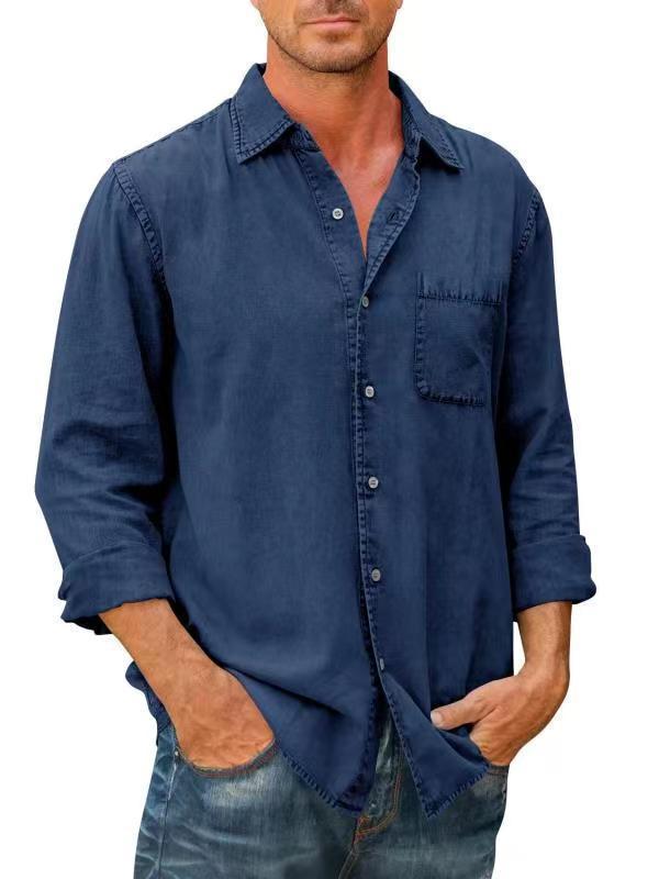 Herren-Denim-Hemd