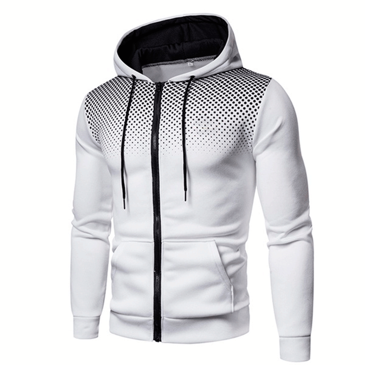 Herren sportlicher Kapuzenpullover mit modernem Kontrastdesign Aliams