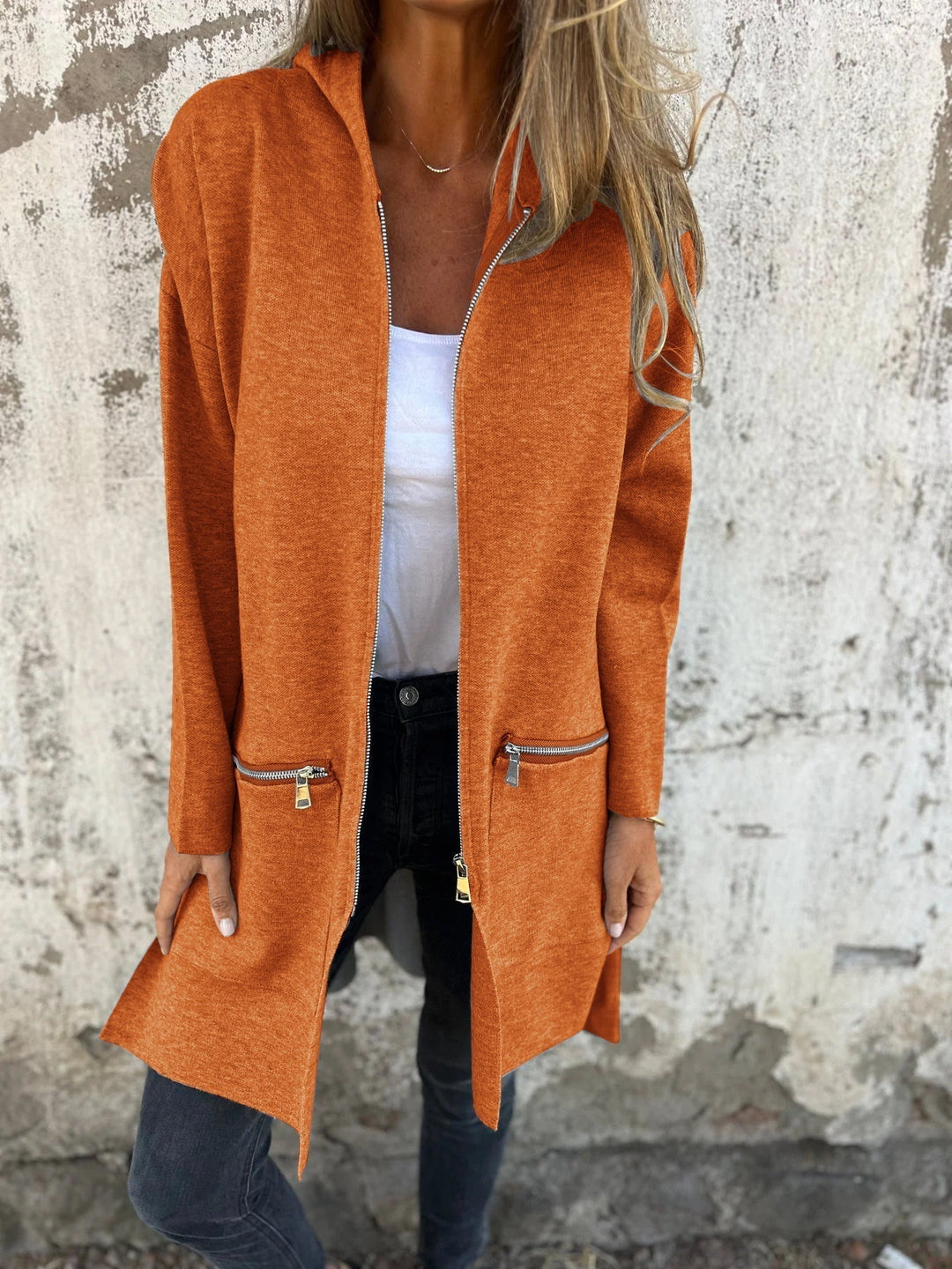 Aliams | Lässige Langarmjacke Mit Reißverschluss Für Damen
