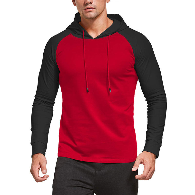 Herren Sportlicher Kapuzenpullover mit kontrastierenden Ärmeln Aliams