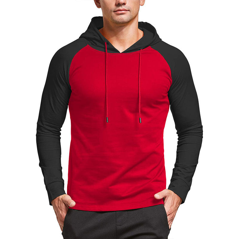 Herren Sportlicher Kapuzenpullover mit kontrastierenden Ärmeln Aliams
