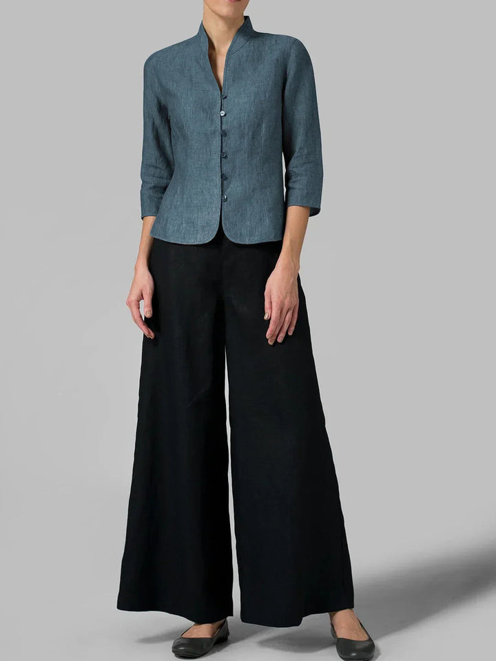 Aliams | Stylische Bluse mit Stehkragen für Damen