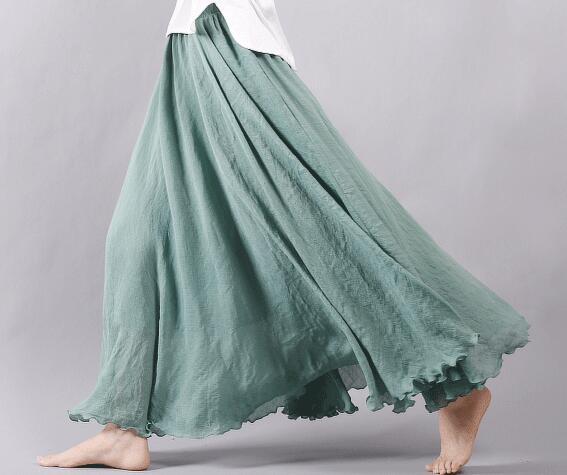 Aliams | Lässig Fallender Boho Maxi Rock für Damen