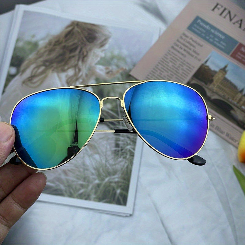 Aliams | Klassische Aviator-Sonnenbrille mit Goldenem Rahmen für Damen