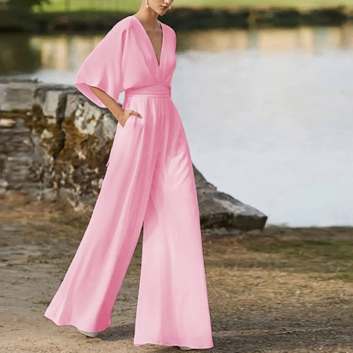 Aliams | Jumpsuit Stilvoller Damen-Jumpsuit mit halben Ärmeln