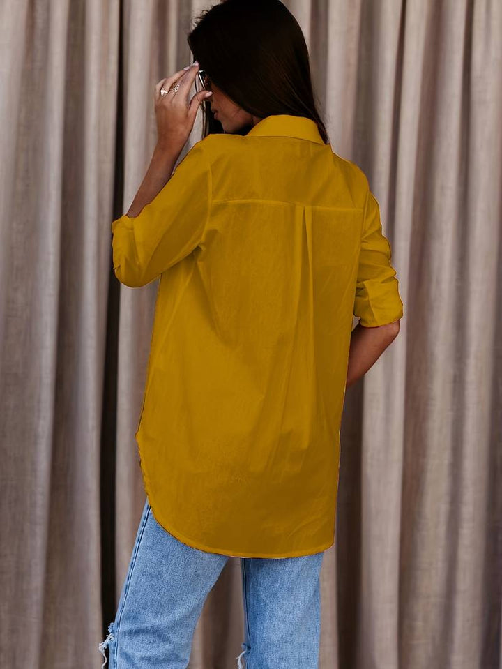 Aliams | Solides, Schlichtes Hemd mit Knopfleiste Vorne