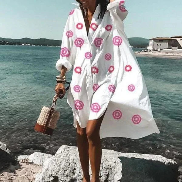 Aliams | Lässiges Mittellanges Hemdkleid für Frauen