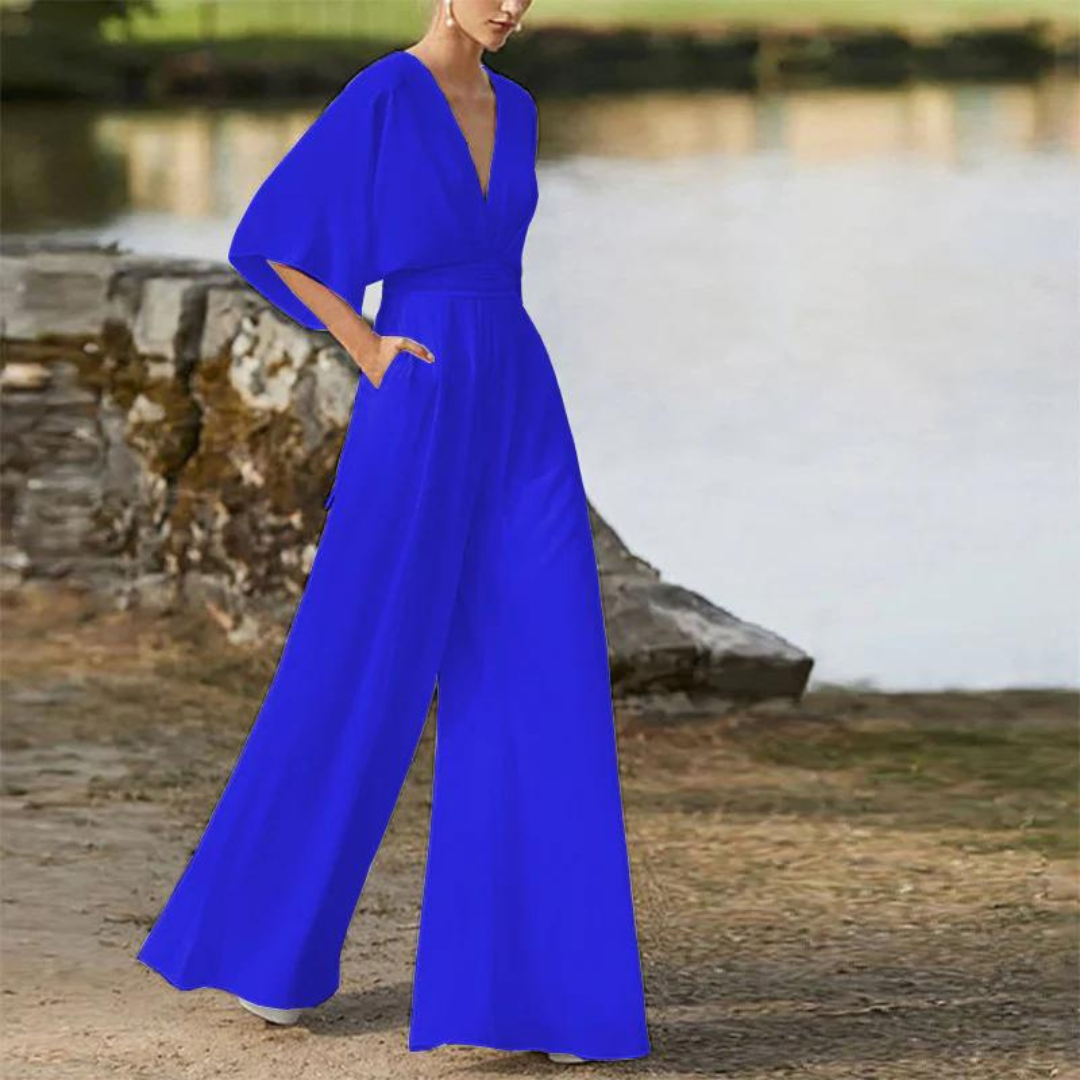 Aliams | Jumpsuit Stilvoller Damen-Jumpsuit mit halben Ärmeln