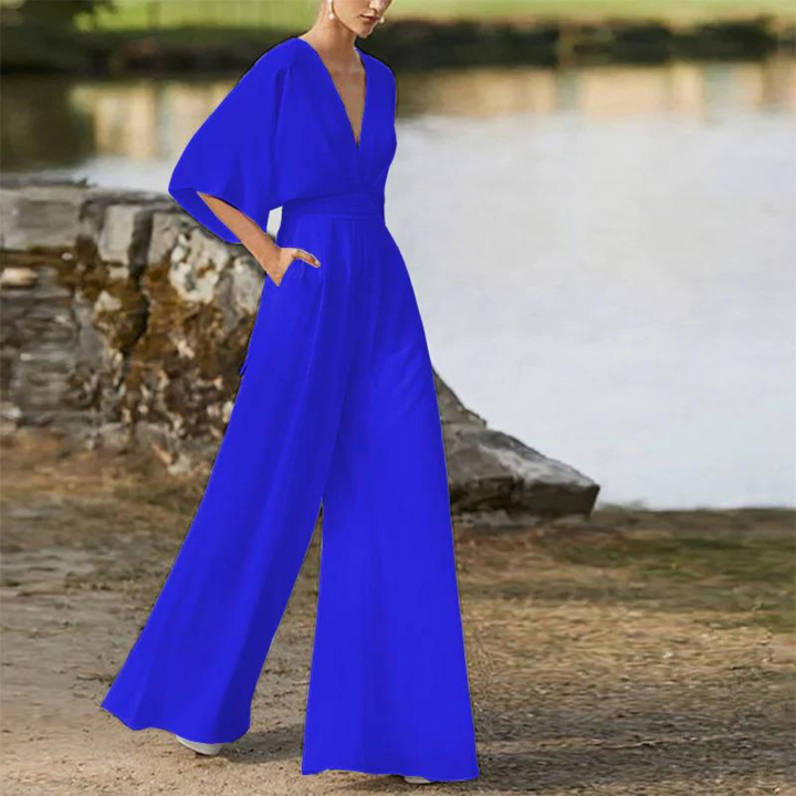 Aliams | Jumpsuit Stilvoller Damen-Jumpsuit mit halben Ärmeln
