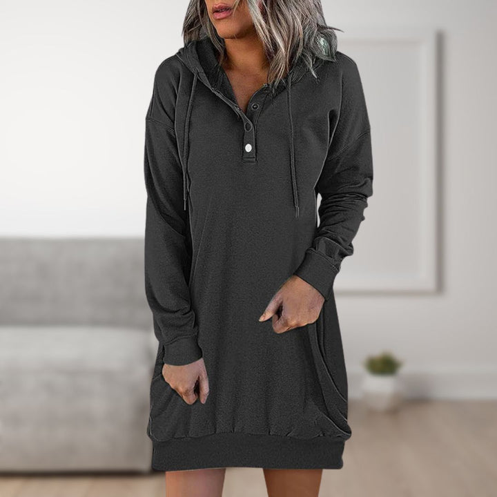 Aliams | Kapuzenkleid Trendy Kapuzen Pullover für Damen