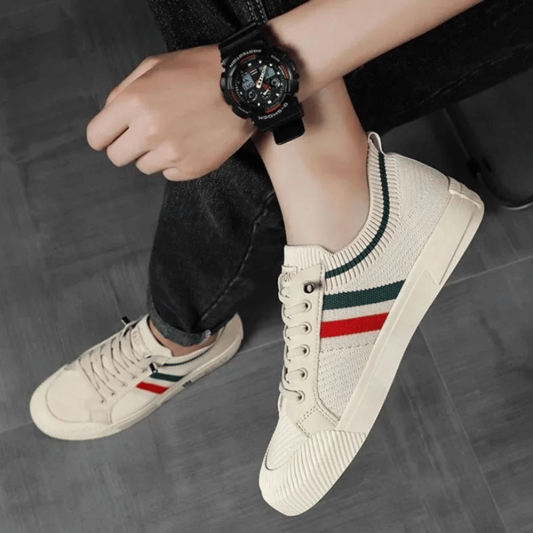 Aliams | Lässige Sneakers Mit Strickmuster Für Männer