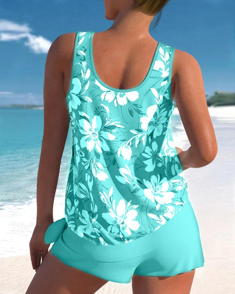 Aliams | Tankini Badeanzug Stylisches Zweiteiliges Badeanzug-Set