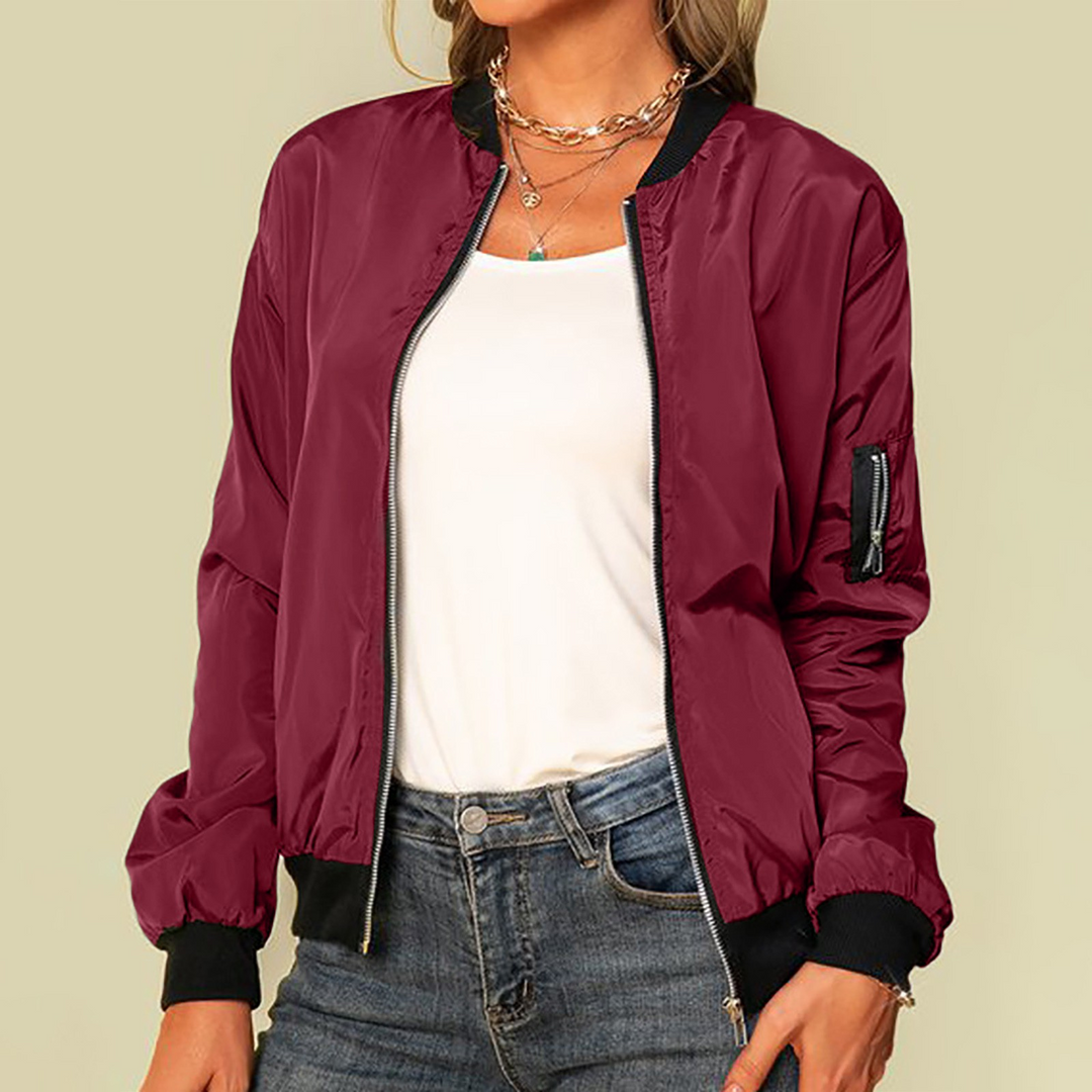 Aliams | Klassisches Lässiges Bomberjacke Damen