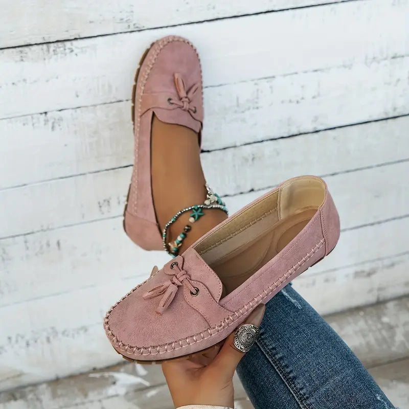 Aliams | Klassische Wildleder-Loafer mit Quastendetail für Damen