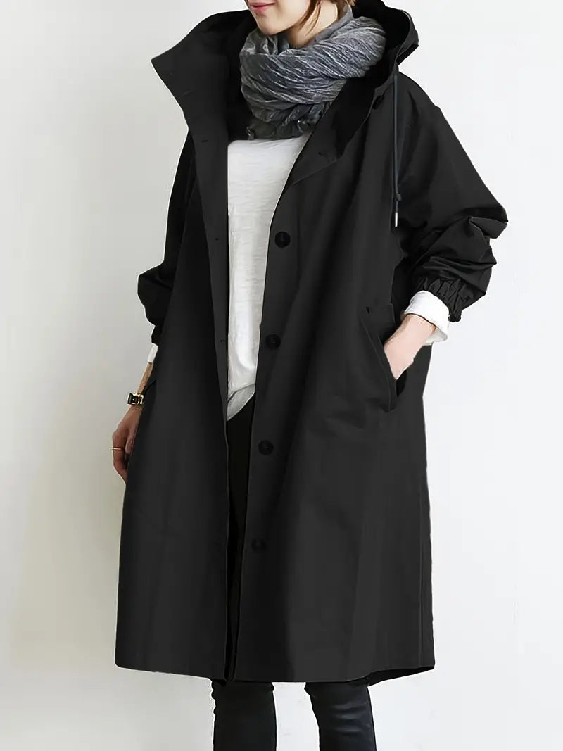 Aliams | Trenchcoat mit Kapuze und Kordelzug