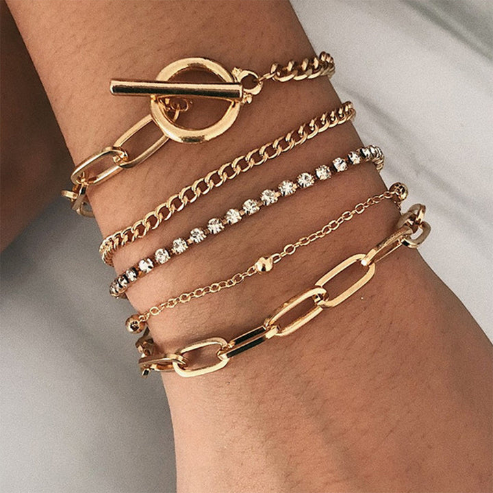 Aliams | Teiliges Modisches Charm-Armband mit Geometrischem Muster