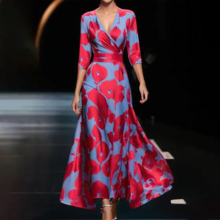 Aliams | Kurzärmeliges Maxikleid Lässig und Stilvoll