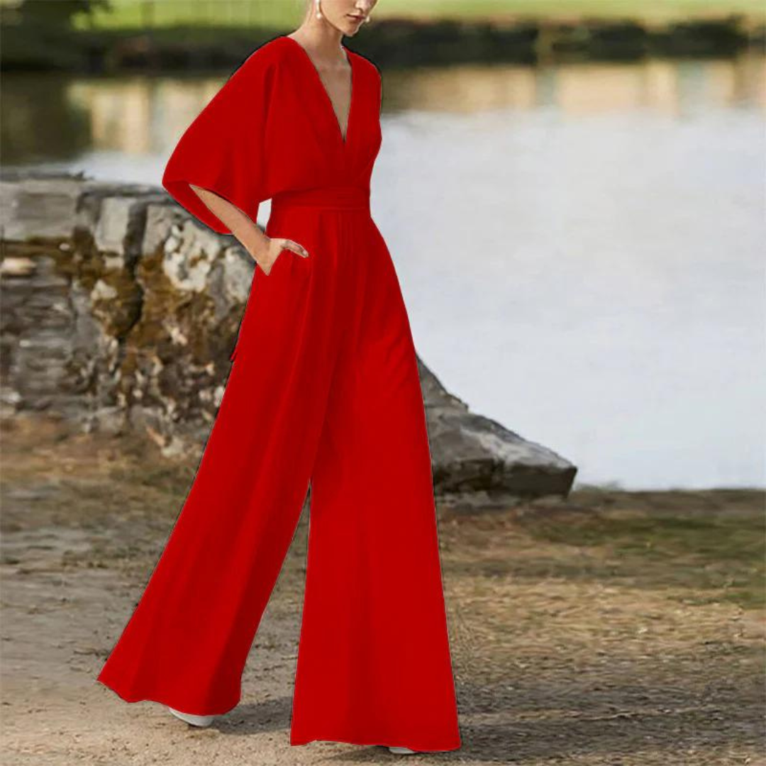 Aliams | Jumpsuit Stilvoller Damen-Jumpsuit mit halben Ärmeln