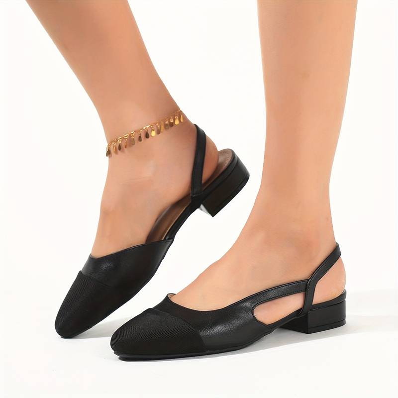Aliams | Slingback Ballerinas In Beige & Schwarz Klassischer Chic