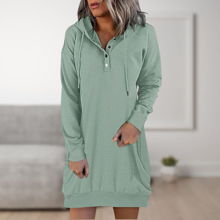 Aliams | Kapuzenkleid Trendy Kapuzen Pullover für Damen