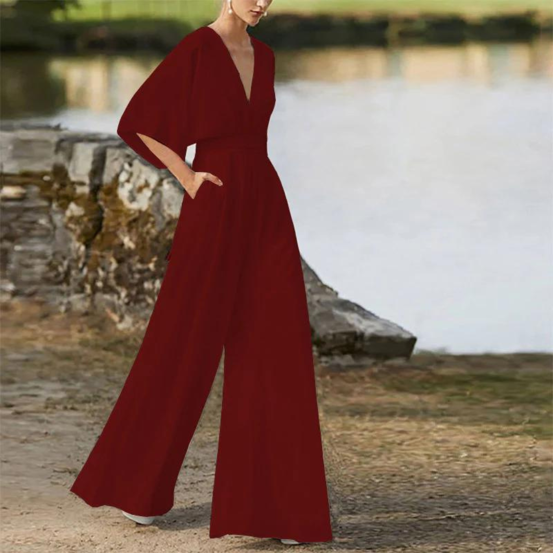Aliams | Jumpsuit Stilvoller Damen-Jumpsuit mit halben Ärmeln