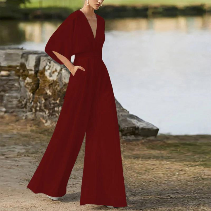 Aliams | Jumpsuit Stilvoller Damen-Jumpsuit mit halben Ärmeln