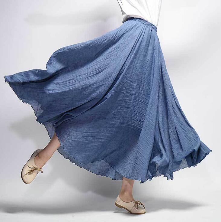 Aliams | Lässig Fallender Boho Maxi Rock für Damen