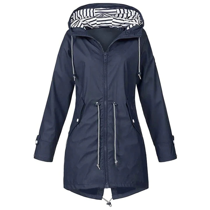 Aliams | Stilvolle Wasserdichte Outdoor Regenjacke mit Kapuze für Damen Klassischer Stil & Ideal für Outdoor-Aktivitäten