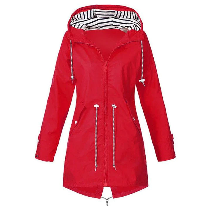 Aliams | Stilvolle Wasserdichte Outdoor Regenjacke mit Kapuze für Damen Klassischer Stil & Ideal für Outdoor-Aktivitäten