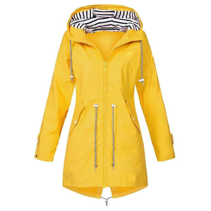 Aliams | Stilvolle Wasserdichte Outdoor Regenjacke mit Kapuze für Damen Klassischer Stil & Ideal für Outdoor-Aktivitäten