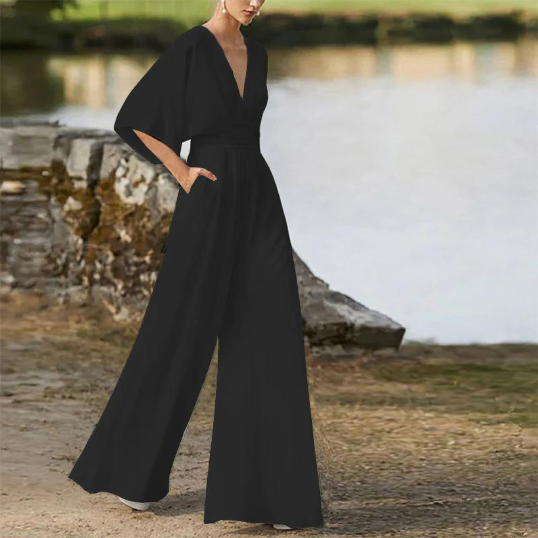 Aliams | Jumpsuit Stilvoller Damen-Jumpsuit mit halben Ärmeln