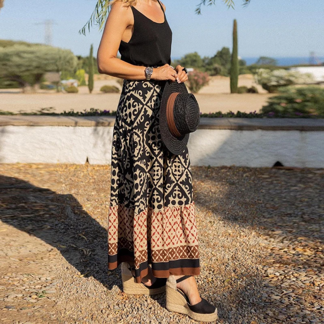 Aliams | Rock Trendiger Geometrischer High-Waist-Rock für Lässiges Tragen