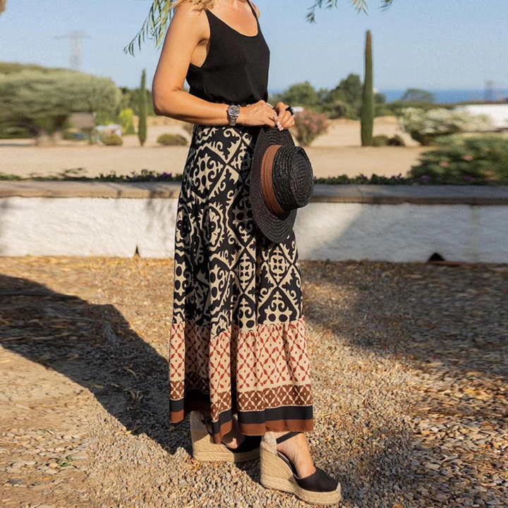 Aliams | Rock Trendiger Geometrischer High-Waist-Rock für Lässiges Tragen