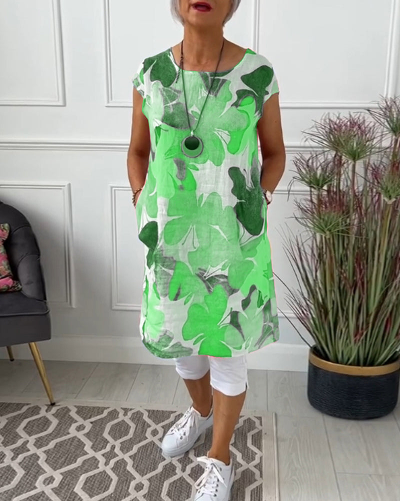 Aliams | Lässiges Longtop mit Farbenfrohem Blumenprint