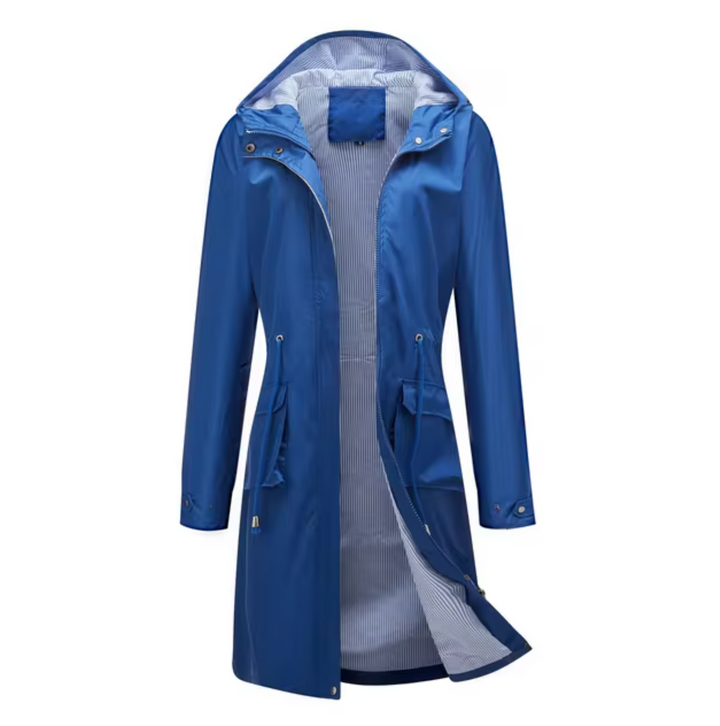 Aliams | Lange Wasserdichte Jacke mit Kapuze für Damen