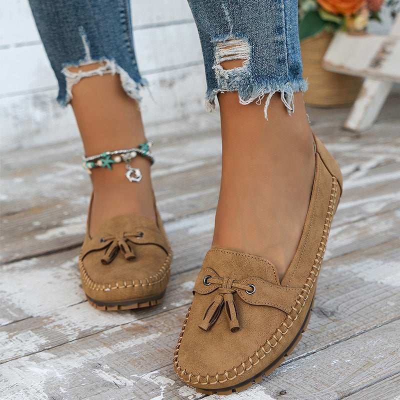 Aliams | Klassische Wildleder-Loafer mit Quastendetail für Damen