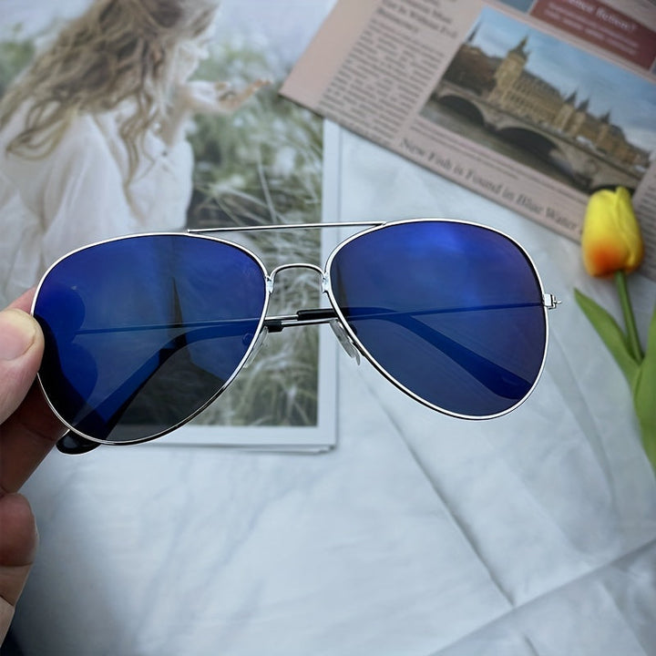 Aliams | Klassische Aviator-Sonnenbrille mit Goldenem Rahmen für Damen