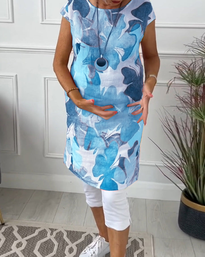 Aliams | Lässiges Longtop mit Farbenfrohem Blumenprint