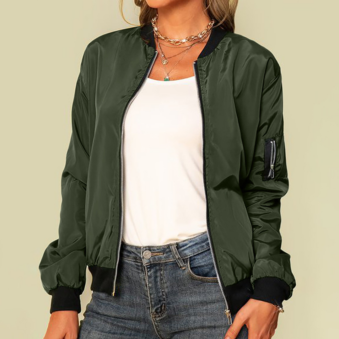 Aliams | Klassisches Lässiges Bomberjacke Damen